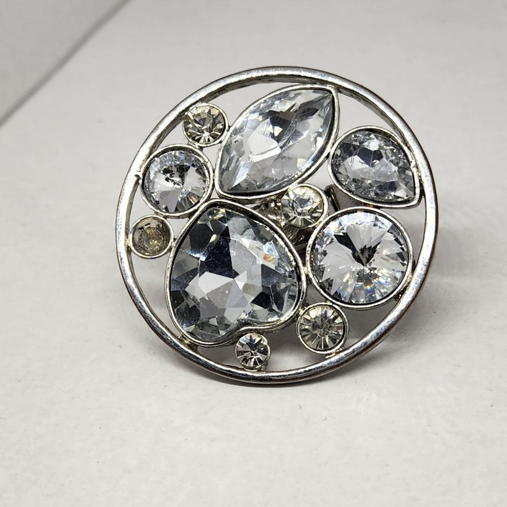 Silver-tone Fashion ring